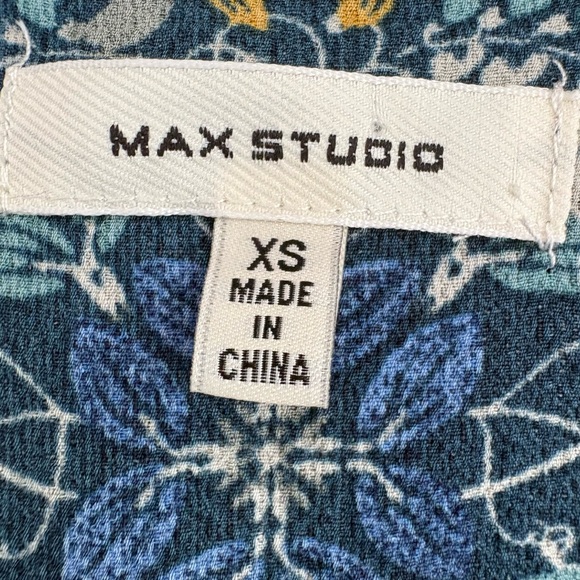 Max Studio Teal Floral Wrap Maxi Dress with Bell Sleeves - Picture 2 of 4